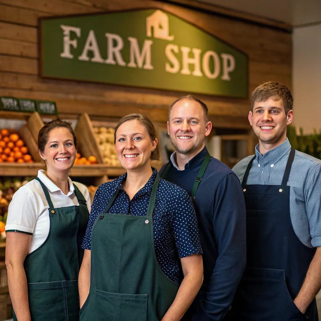 Farm shop team portrait
