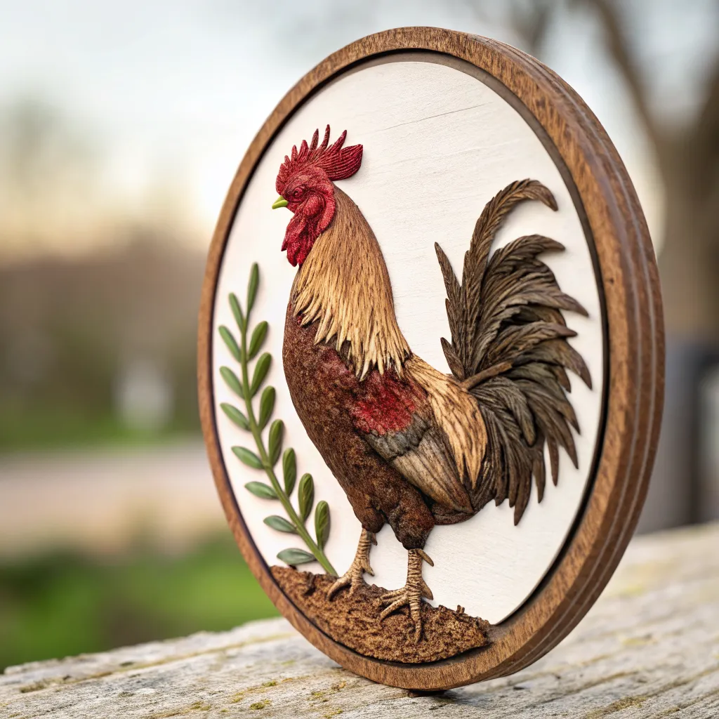 Rustic Rooster Emblem